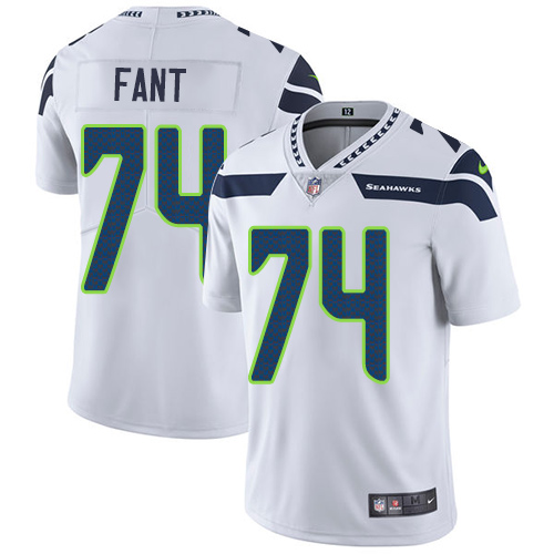 2019 Men Seattle Seahawks 74 Fant white Nike Vapor Untouchable Limited NFL Jersey